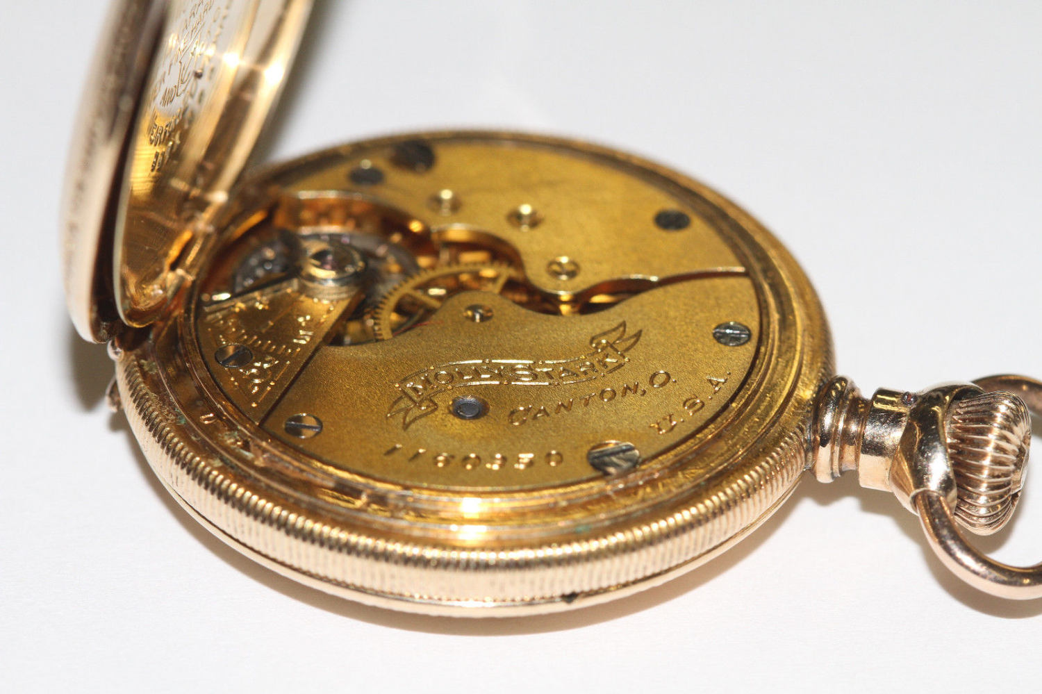 Antique Hampden Watch Co. Pocket Watch 14KT Yellow Gold Etsy