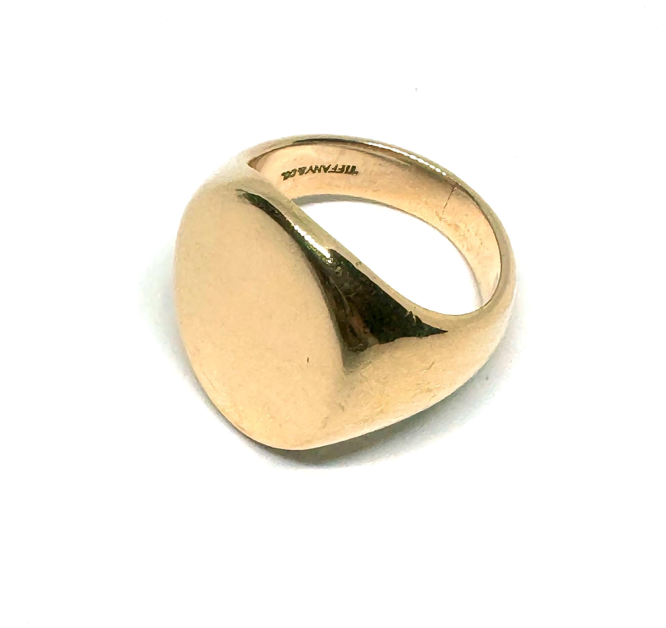 14K Authentic Tiffany & Co Gold Vintage Signet Ring 11.7 14K Authentic Tiffany & Co Gold Vintage Signet Ring 11.7