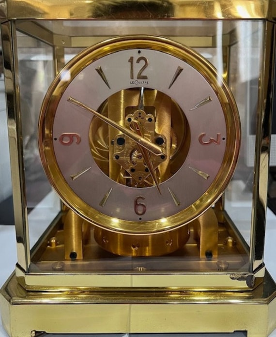 Vintage Jaeger-lecoultre Atmos Clock | Gold Plated | Rouge Dial