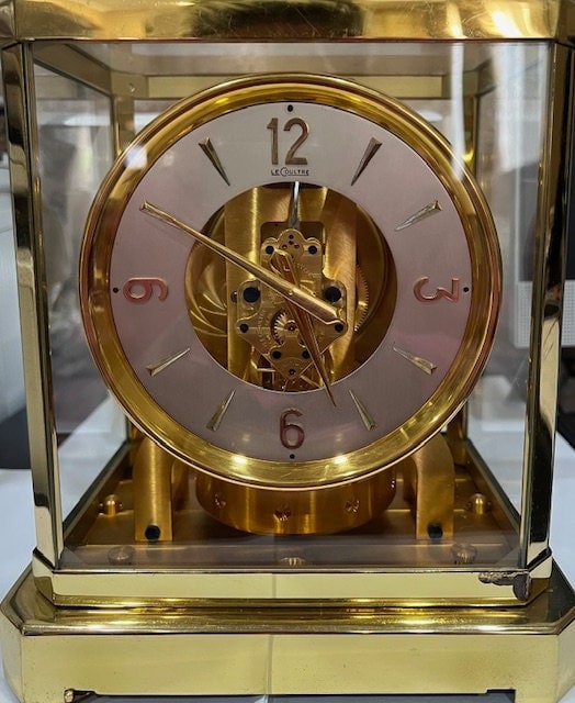 Vintage Jaeger-lecoultre Atmos Clock | Gold Plated | Rouge Dial
