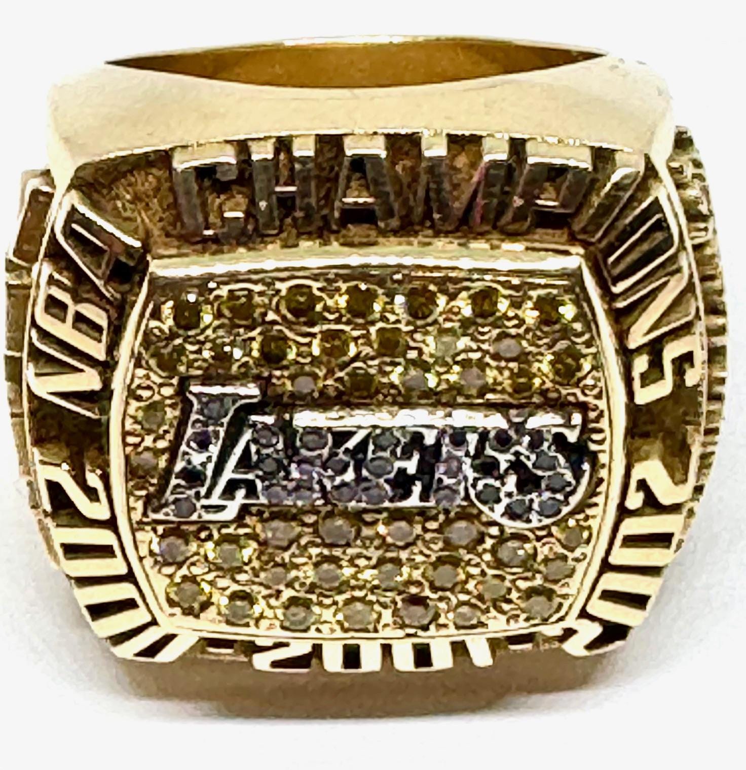 NBA CHAMPION 2000-2002 チャンピオンリング Official Los Angeles Lakers Championship Ring 14K Gold, Natural