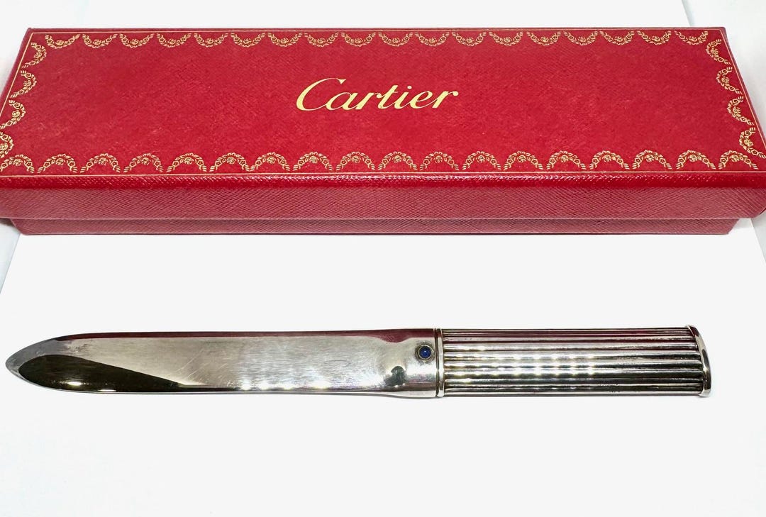 CARTIERヴィンテージ♪未使用級　銀製925 Vintage 1980 Cartier Solid Sterling Argent Torsade Silver 925