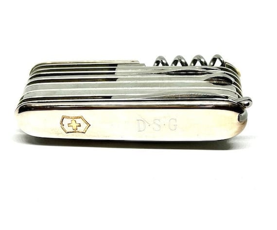 Rare Tiffany & Co. Sterling Silver 18K Gold Swiss Army Knife Rare Tiffany & Co. Sterling Silver 18K Gold Swiss Army Knife