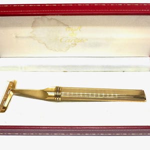 Men’s Gold-Plated Cartier Trinity Razor – Vintage Luxury Grooming