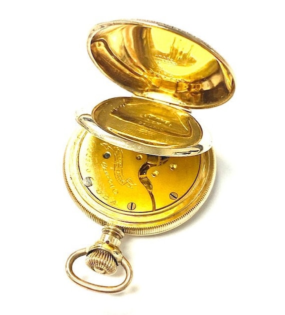 Antique Hampden Watch Co. Pocket Watch - 14KT Yel… - image 4