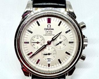 Near MINT Vintage OMEGA De Ville Cal 1377 Gold Tank Qz Mens Watch