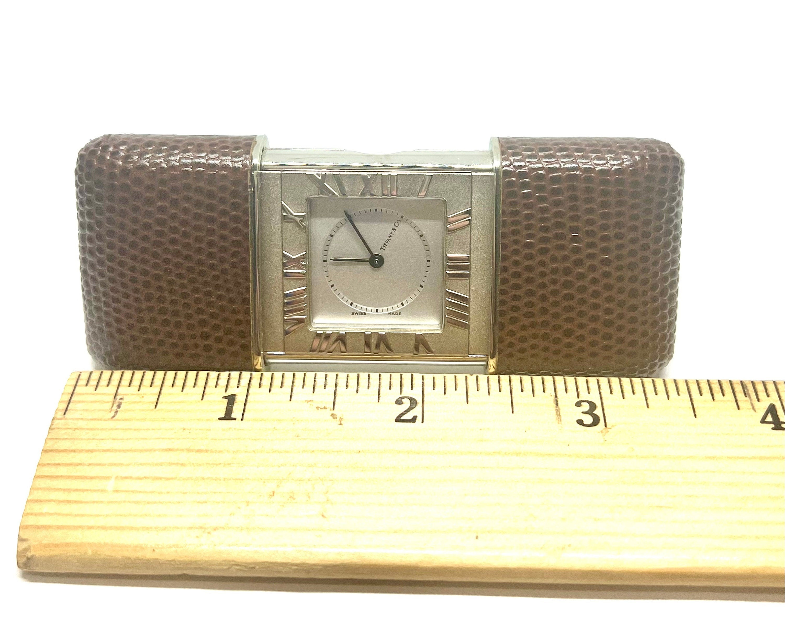 Beautiful Vintage Tiffany & Co. Atlas Brown Lizard Leather