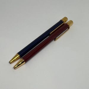 Cartier Must de Cartier Pens Burgundy and Blue with Gold Accents