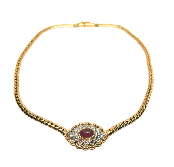 Vintage Van Cleef & Arpels Cabochon  Burmese Ruby… - image 1