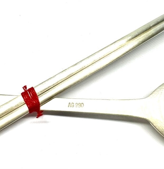Wenasi Korean Stainless Steel Tableware Set Wheat Straw Bamboo Spoon Fork Chopsticks Gift Tableware 4-piece Set (fork Spoon Chopsticks Box - View #3