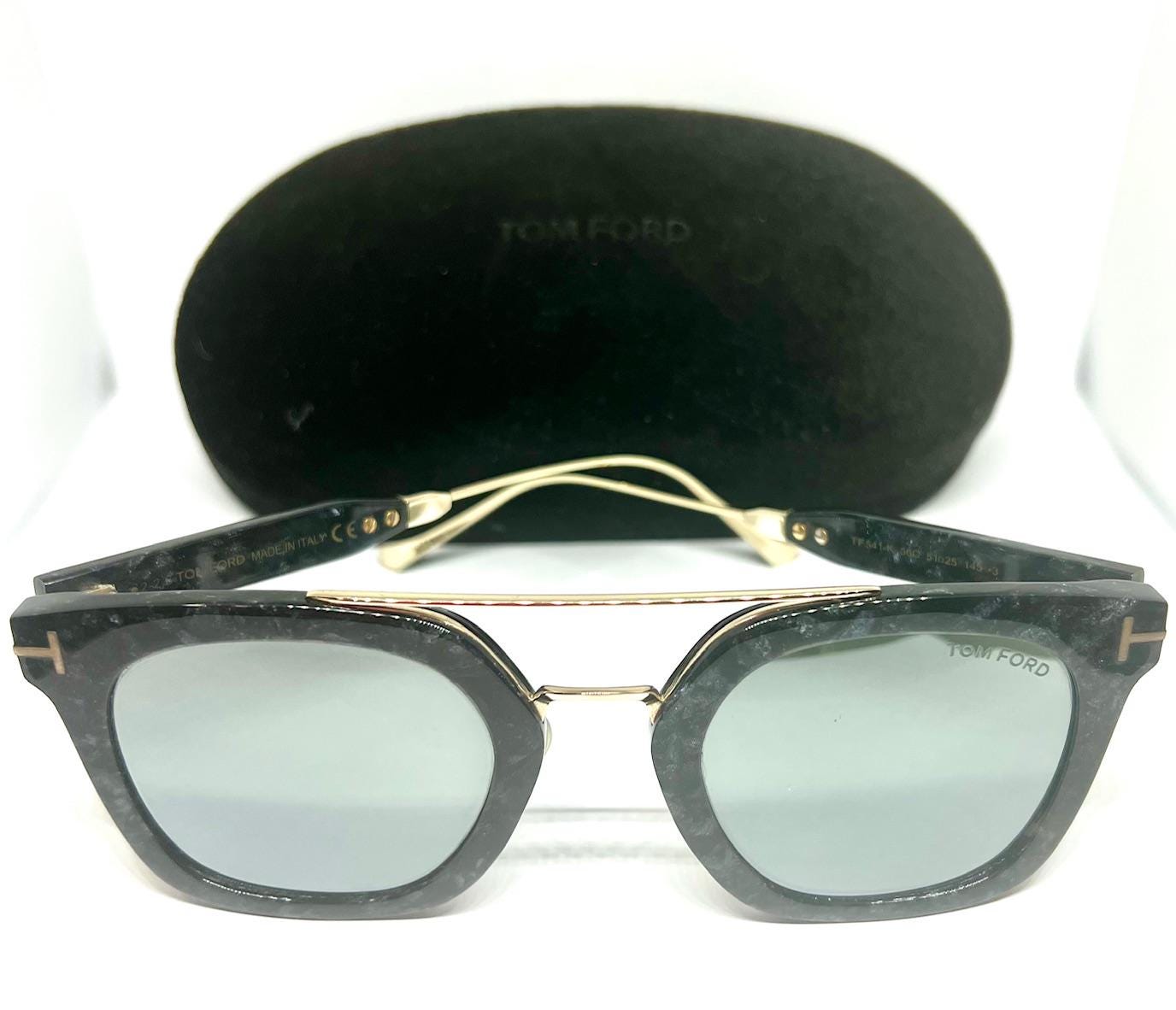 Tom Ford sunglasses TF541 black and gold Tom Ford Icon Sunglasses FT1201 01E Shiny Black - eye-oo.com main image 4