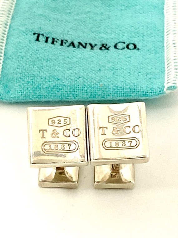 Sterling Silver Tiffany and Co. Squared Cuff Links - image 5