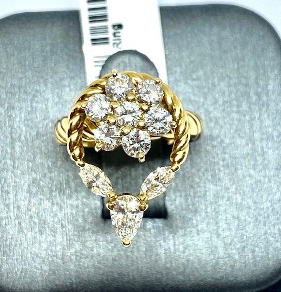 18kt Waltham Yellow Gold Spinning Diamond Ring - image 2