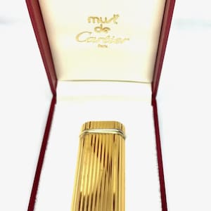 Vintage Cartier Gold-Plated Lighter – Small Model with Trinity Ring Detail (1993s)