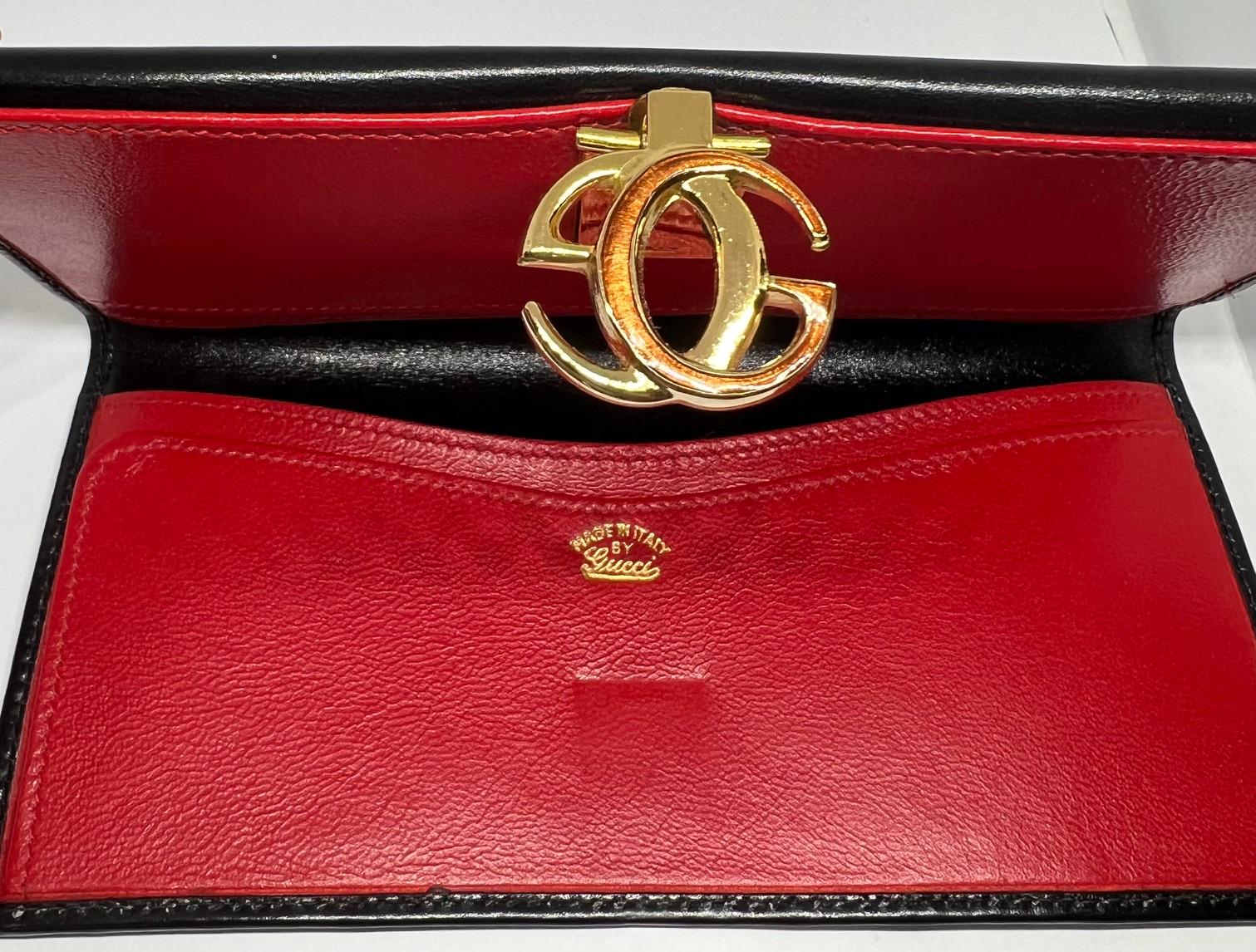 ˚✧₊激レア⁺˳✧༚ GUCCI 赤サテンクラッチバッグ Rare Red Gucci Bag - Etsy