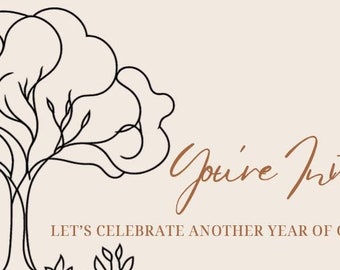 Minimalist Tree Invitation