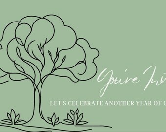Minimalist Tree Invitation