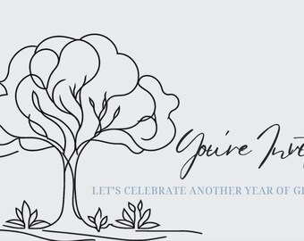 Minimalist Tree Invitation