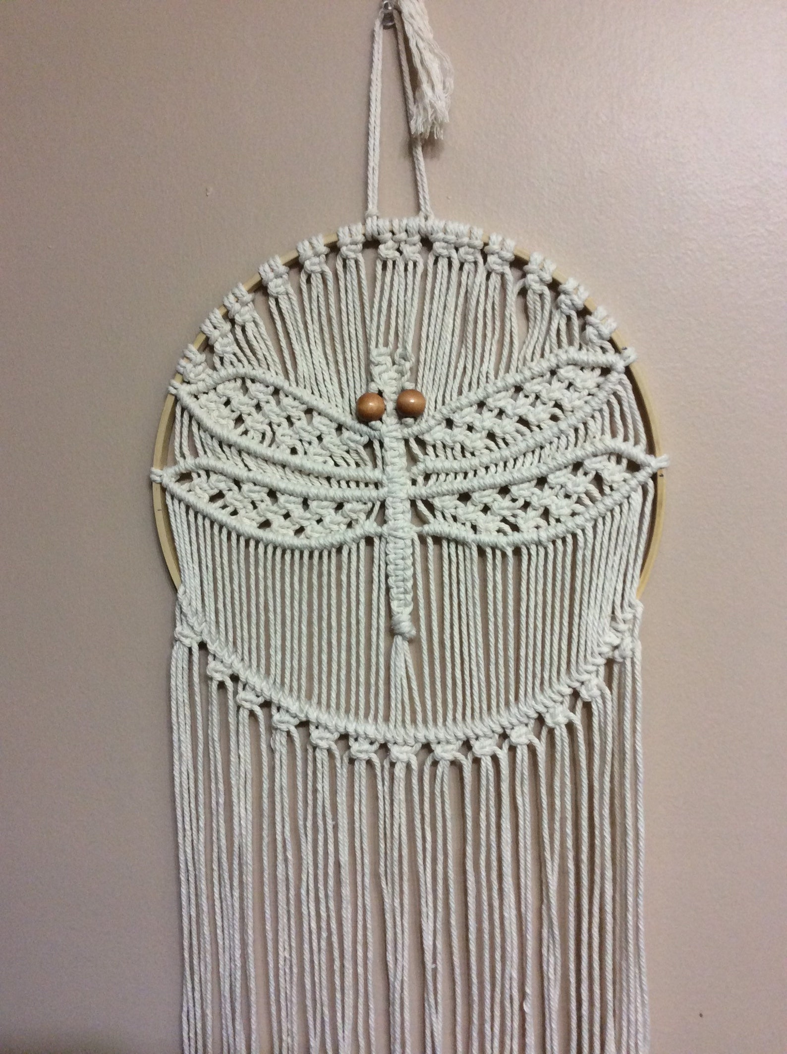 Dragonfly Macrame Wall Hanging Outlander Dragonfly Etsy