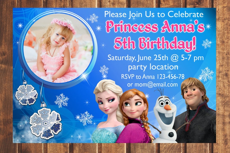 Sale Frozen Invitation Frozen Birthday Invitation Elsa Etsy