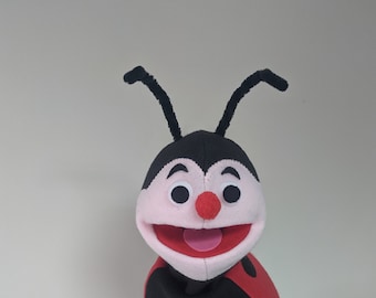Ladybug Ventriloquist Puppet, Funny Puppet, Professional Style Hand Rod Puppet