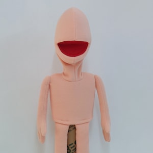 Full Body Puppet waaraan u functies toevoegt, professionele stijl Hand Rod BLANK Puppet, Buikspreker Puppet afbeelding 1