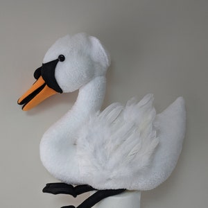 Cigno personalizzato fatto a mano con il tuo design o foto, burattino da ventriloquo professionista