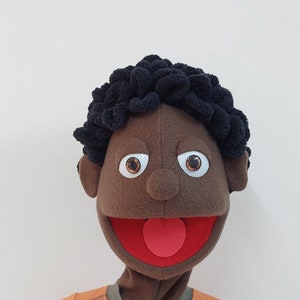 Professional African Boy Ventriloquist Puppet, Funny Full Body Puppet, Custom Style Hand Rod Puppet