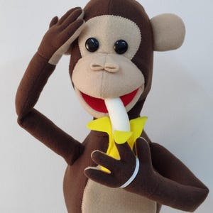 Monkey Ventriloquist Puppet, Funny Full Body Puppet, Professional Style Hand Rod Puppet