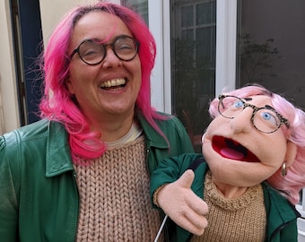 Kundenspezifische handgemachte Puppe nach Ihrem Design oder Foto, professionelle Bauchrednerpuppe