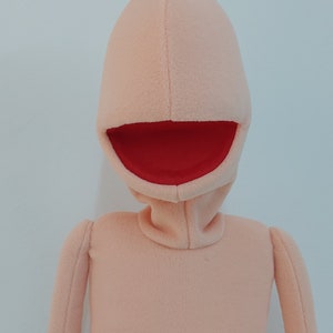 Full Body Puppet waaraan u functies toevoegt, professionele stijl Hand Rod BLANK Puppet, Buikspreker Puppet afbeelding 2