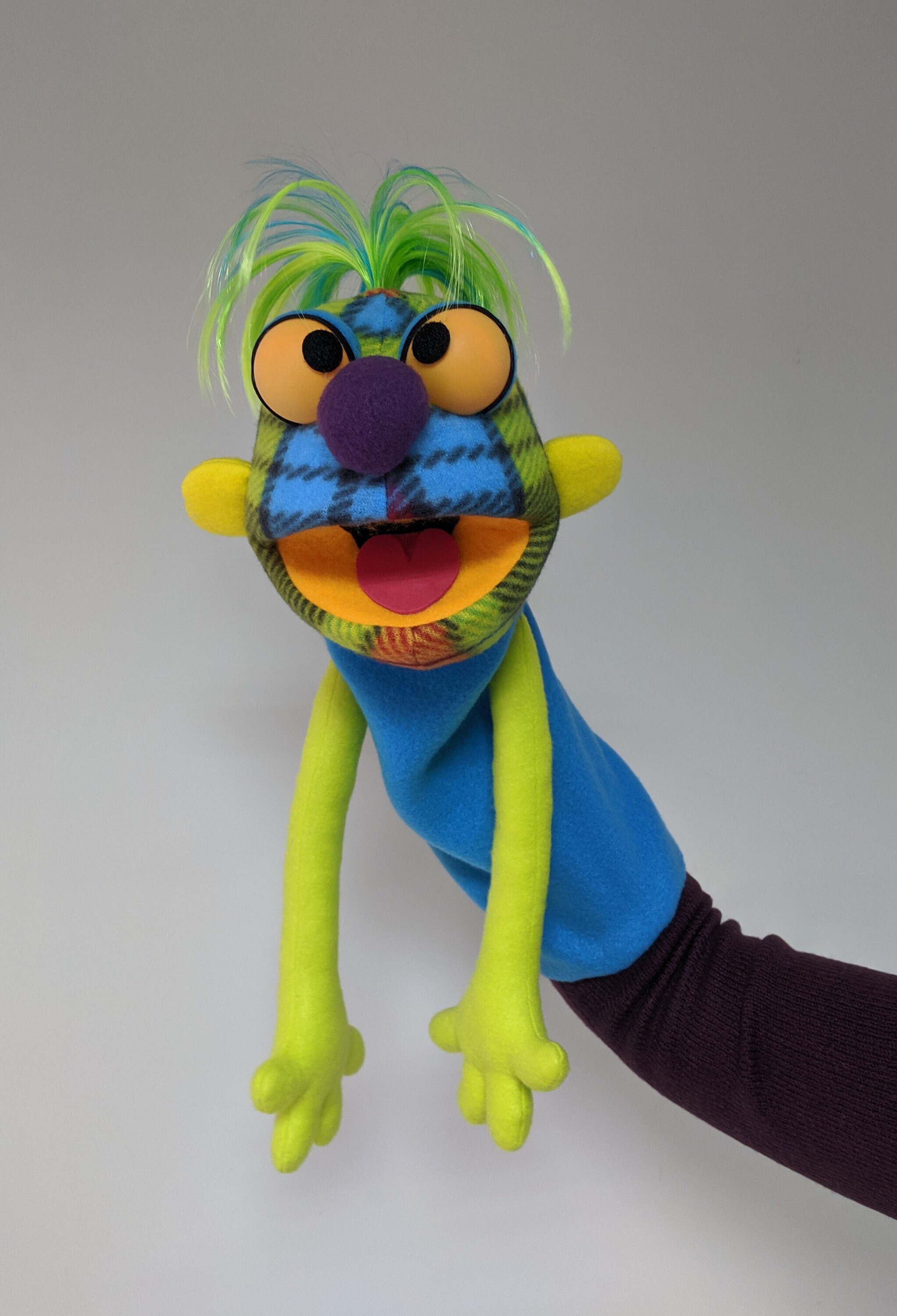 Drôle de marionnette ventriloque, marionnette colorée, marionnette à tige à  main de style professionnel -  France
