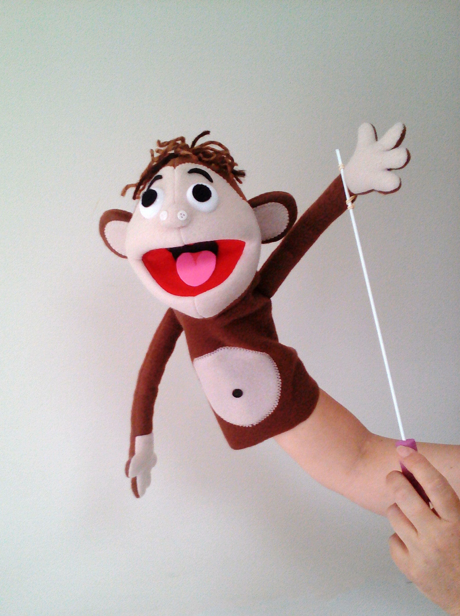 Monkey Ventriloquist Small Puppet Funny Half Body Puppet Etsy