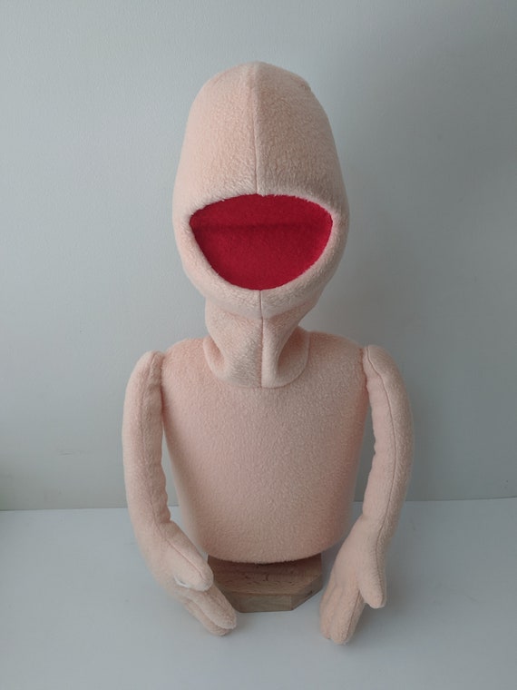 Marionnette complète avec laquelle vous ajouterez des caractéristiques,  Marionnette BLANK à tige à main de style professionnel, Marionnette  ventriloque -  France