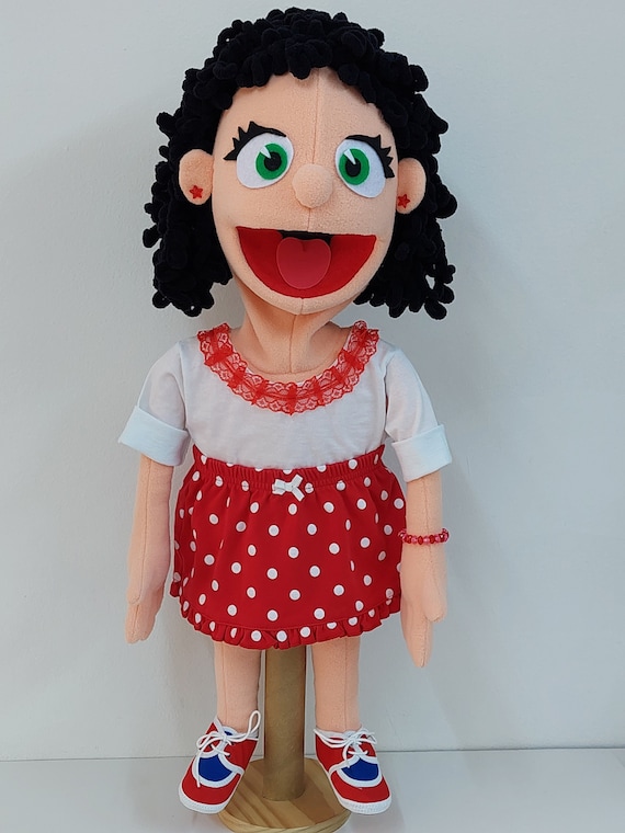 Marionnette ventriloque fille douce, marionnette drôle, marionnette à tige  de style professionnel -  France