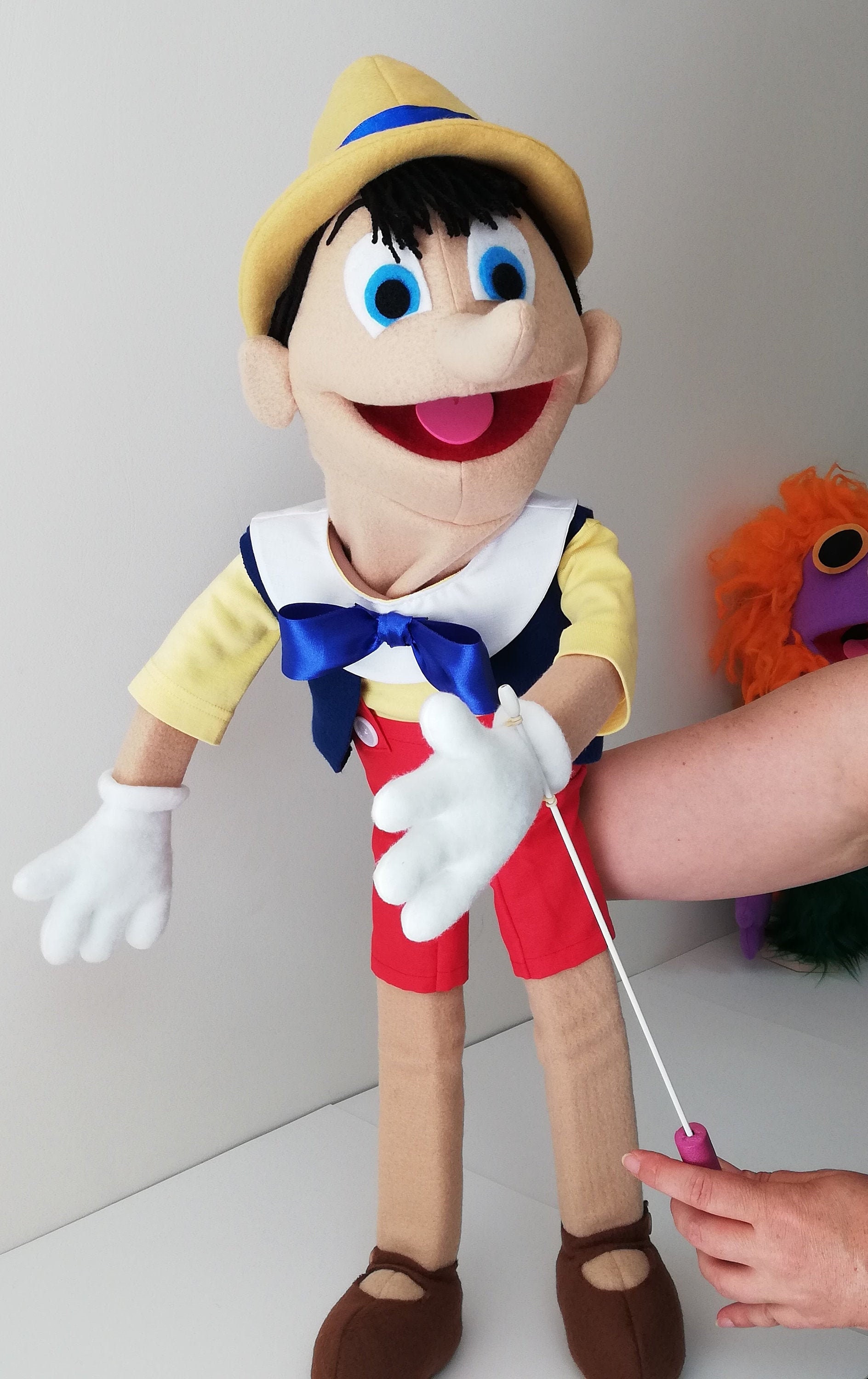 Pinocchio Cartoon Ventriloquist Puppet Funny Puppet Etsy