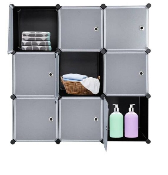 9 Cube Diy Plastic Closet Cabinet Modular Book Shelf - Cube Diy Modular Closet Organizer 9 Cube Diy Plastic Closet Cabinet Modular Book Shelf - Cube Diy Modular Closet Organizer