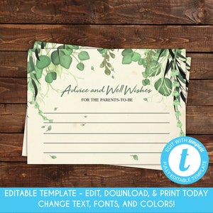 Bewerkbare vintage Peter Pan Neverland babyshower advieskaarten advies goed wensen bos babyshower spel Peter Pan douche sjabloon PPPR1