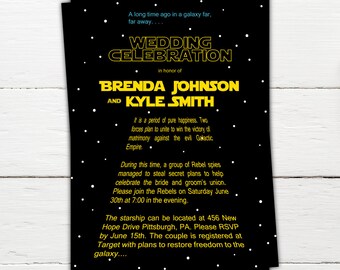 Star Wars Wedding Invitations Etsy