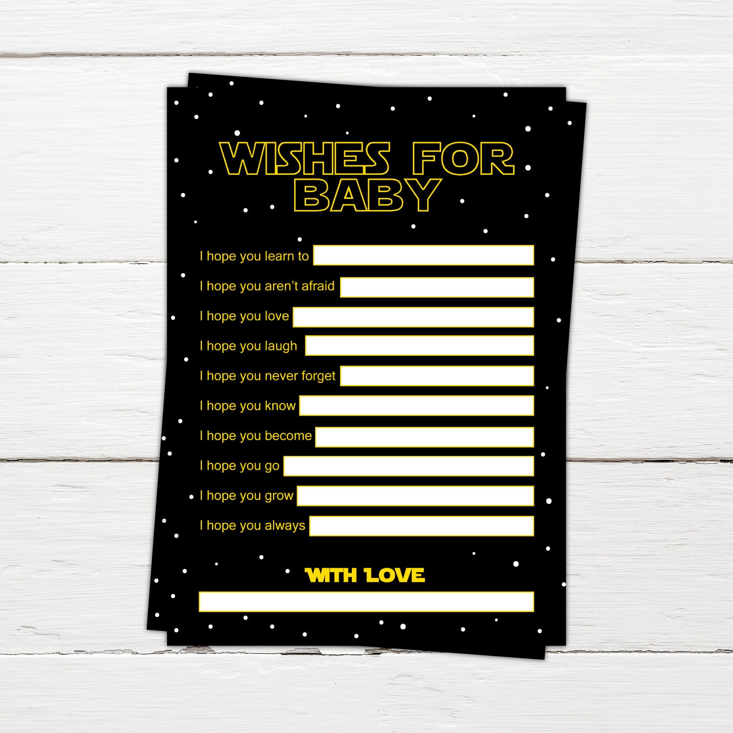 Instant Download Star Wishes for Card Star Wars - Etsy