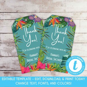 Tropical Floral Birthday Invitation: Luau Party (Editable Template) image 9