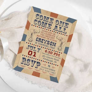 EDITABLE Circus Birthday Invitation Circus Carnival Birthday Invitation Circus Invitation Carnival Invitation Circus Party Invite Template