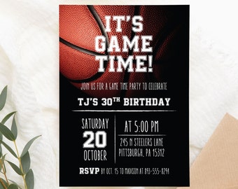 EDITABLE Basketball Birthday Invitation Sports Birthday Invite Basketball Invitation Boy Birthday Invite Sports Game Day Invitation Template