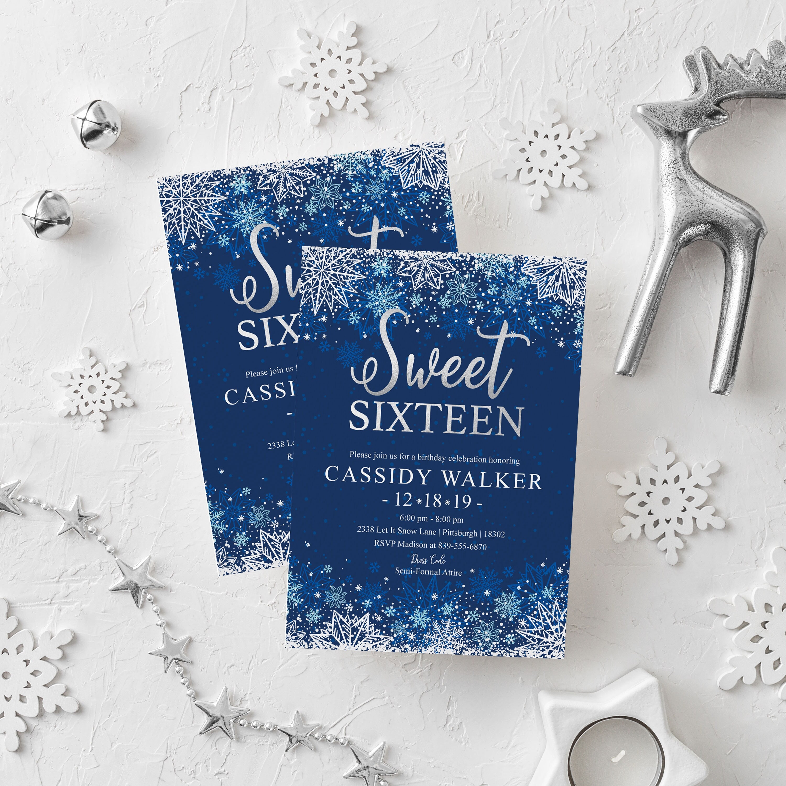 sachin and babi light blue dress Winter Themed Sweet 16  Amanda Barbara Events