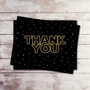 Star Wars Dankeskarte Star Wars Hochzeit Dankeskarte Star Wars Party bedruckt