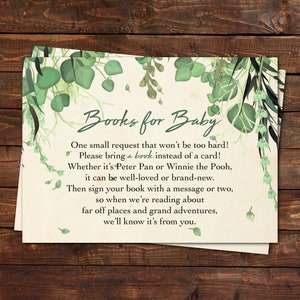 EDITABLE Template AND Instant Download Books for Baby Insert - Etsy