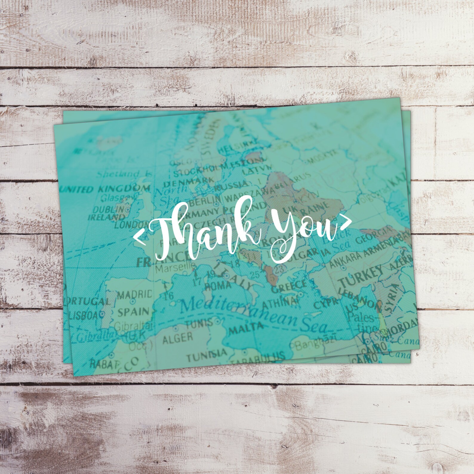 EDITABLE Travel Thank You Card Travel Bridal Shower Etsy