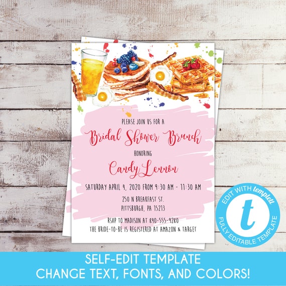 EDITABLE Bridal Brunch Invitation Bridal Shower Brunch