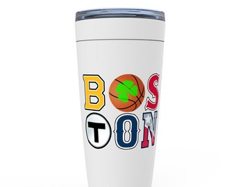 Boston Sports Fan Teams Tumbler Perfect Gift For All New England Baseball Football Basketball Hockey Fans