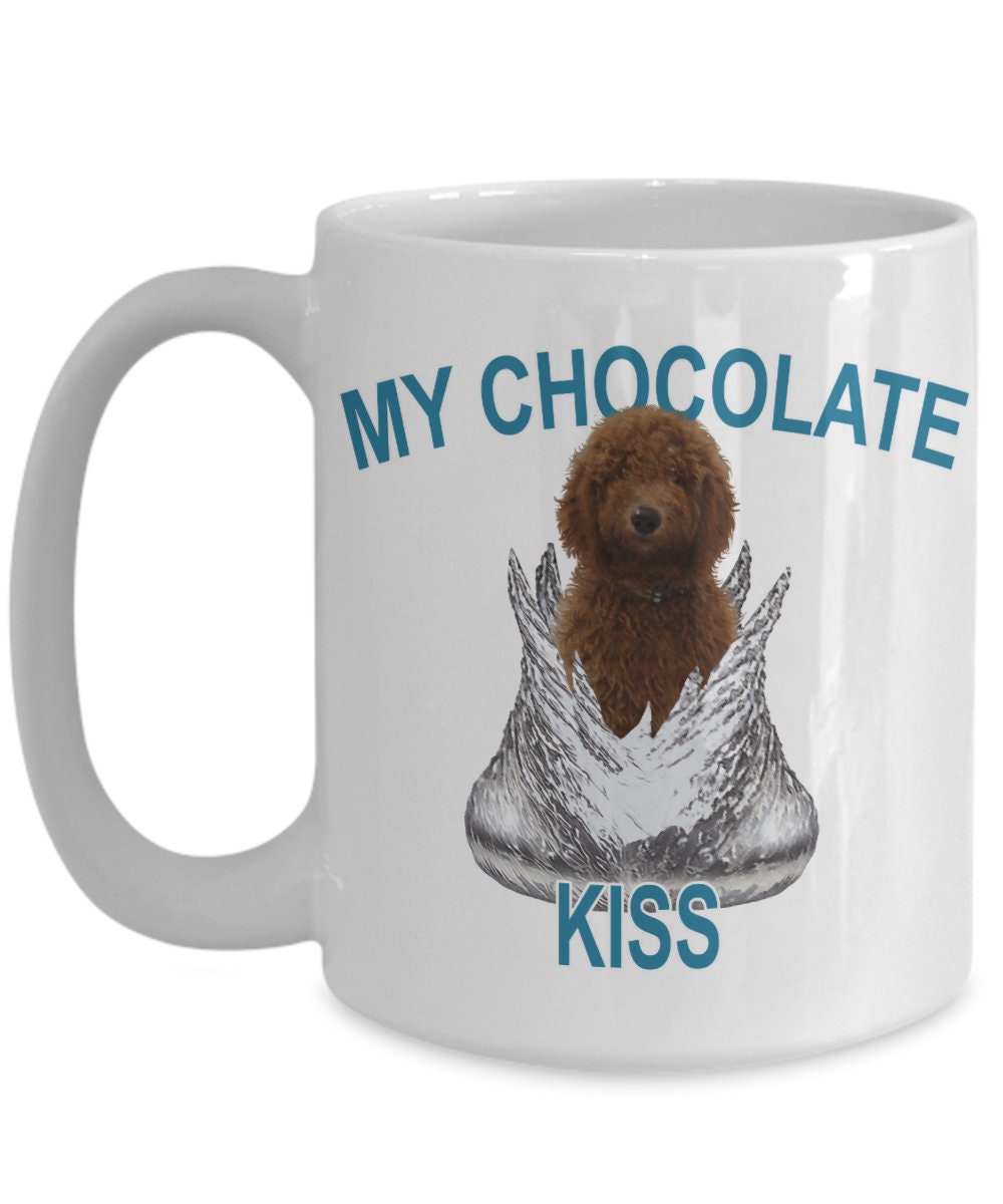 CHOCOLATE GOLDENDOODLE KISS Mug Give to a Golden Doodle | Etsy